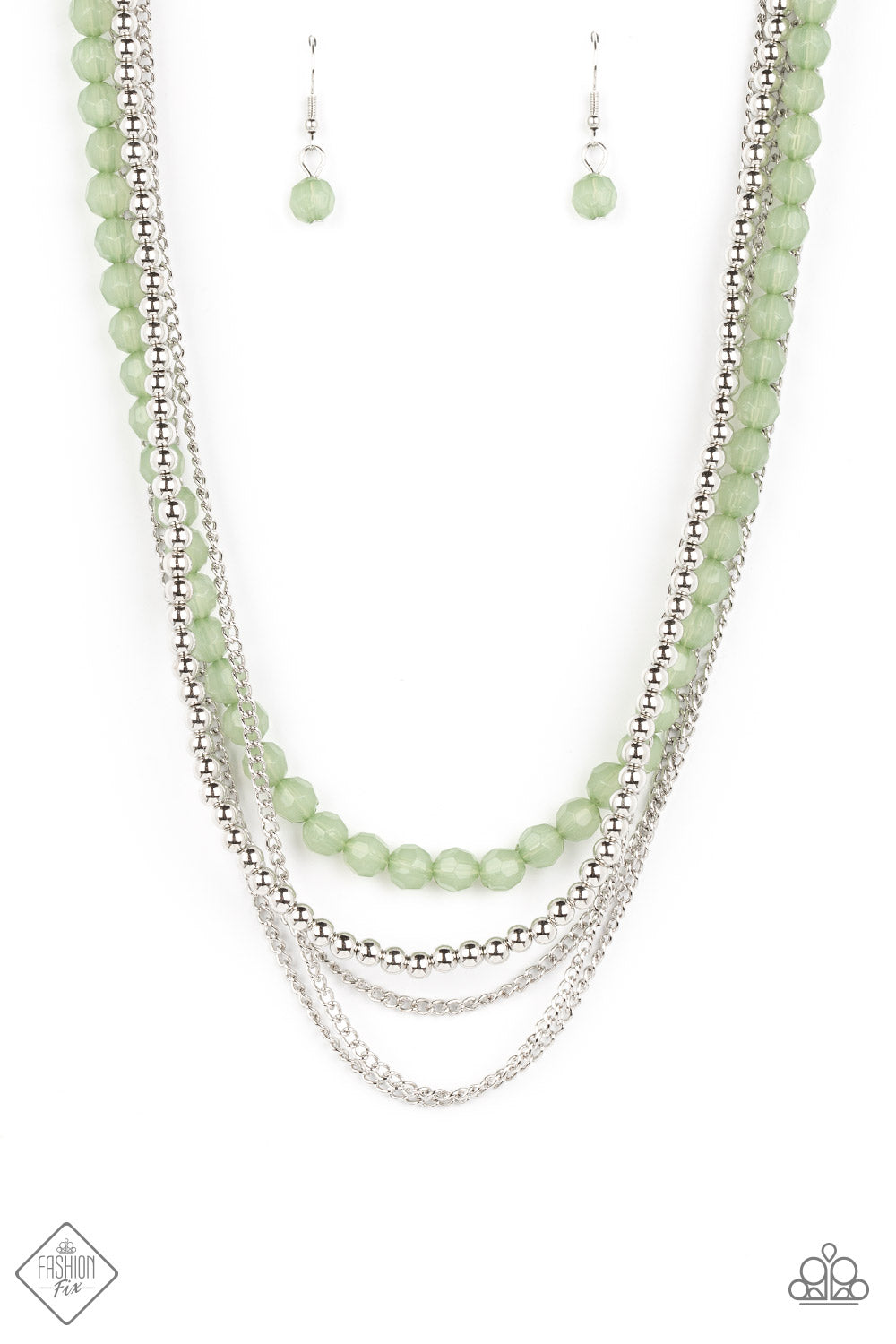 BOARDWALK BABE NECKLACE-GREEN - GLIMPSES OF MALIBU - 1589