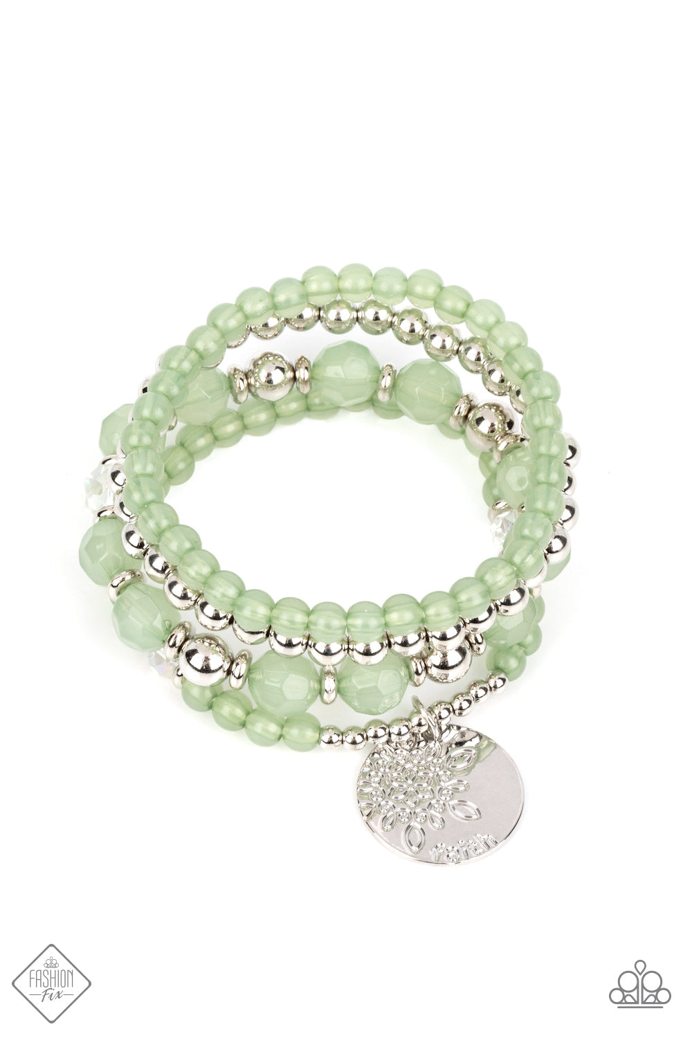 SURFER STYLE BRACELET-GREEN - GLIMPSES OF MALIBU - 1589