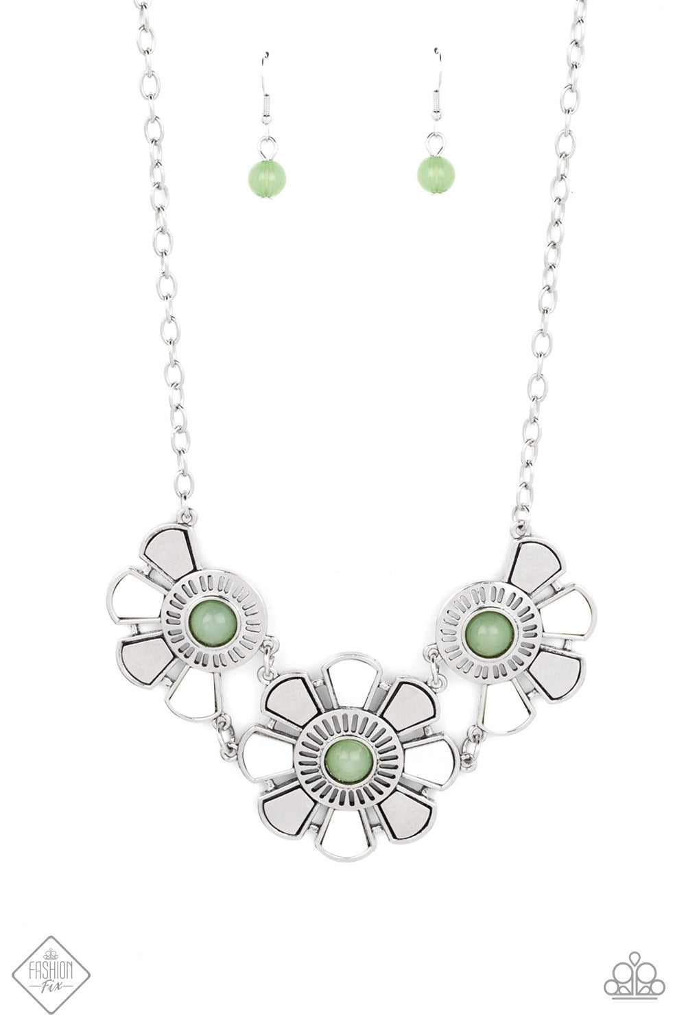 AQUATIC GARDEN - GREEN NECKLACE - GLIMPSES OF MALIBU - 1555