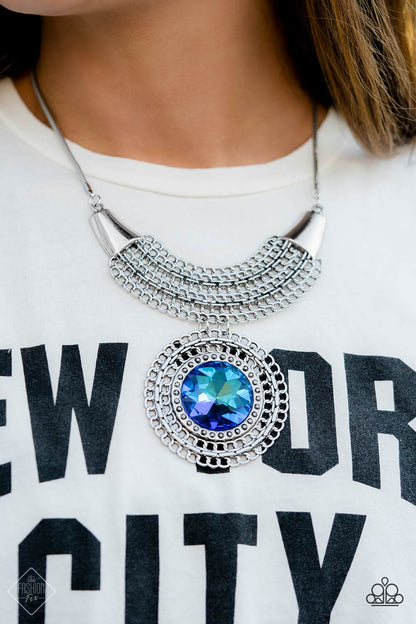 EXCALIBUR EXTRAVAGANCE - BLUE NECKLACE - MAGNIFICENT MUSINGS - 1600