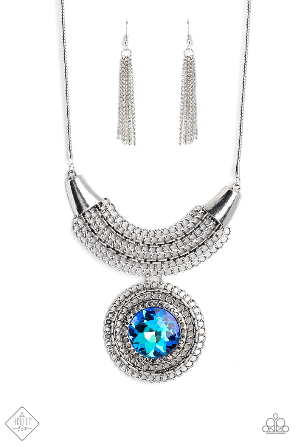 EXCALIBUR EXTRAVAGANCE - BLUE NECKLACE - MAGNIFICENT MUSINGS - 1600