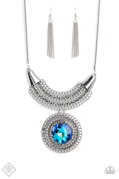 EXCALIBUR EXTRAVAGANCE - BLUE NECKLACE - MAGNIFICENT MUSINGS - 1600