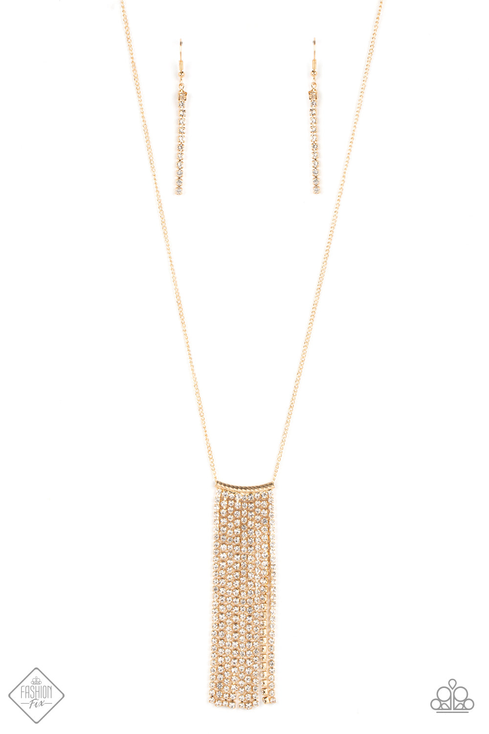 STELLAR CRESCENDO - GOLD NECKLACE - PAPARAZZI - 1576