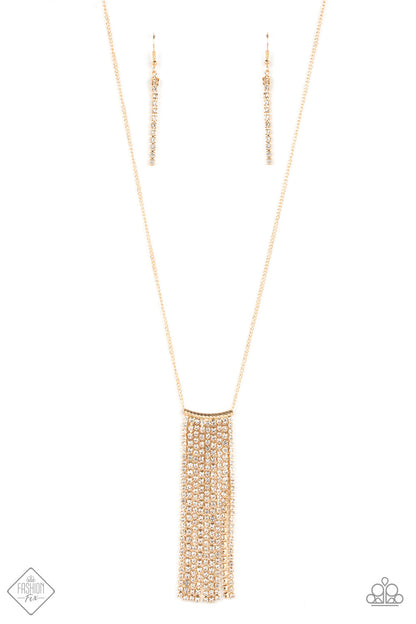 STELLAR CRESCENDO - GOLD NECKLACE - PAPARAZZI - 1576
