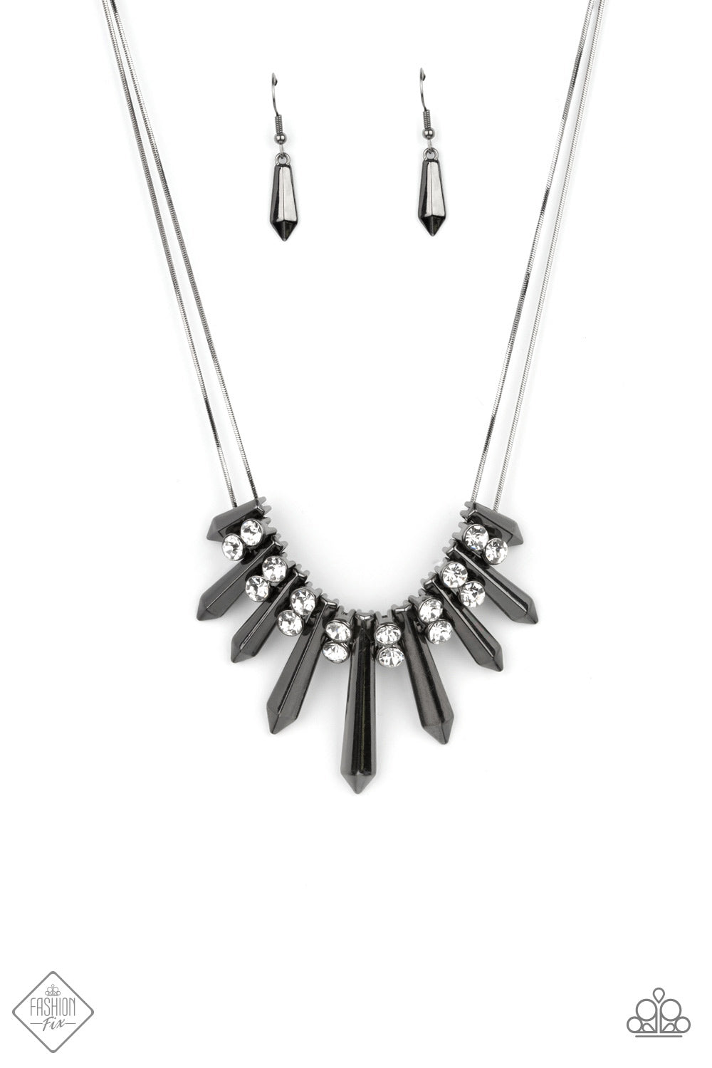 DANGEROUS DAZZLE - BLACK NECKLACE - MM - 1508