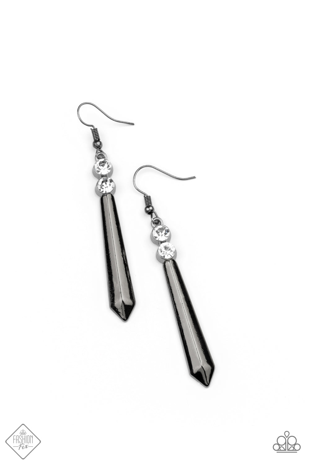 SPARKLE STREAM - BLACK EARRING - MM - 1508