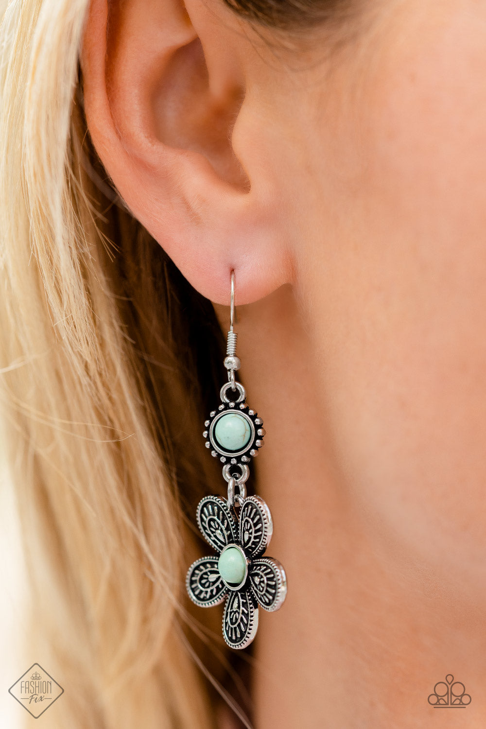 FREE-SPIRITED FLOURISH EARRING-BLUE - SIMPLY SANTA FE - 1596