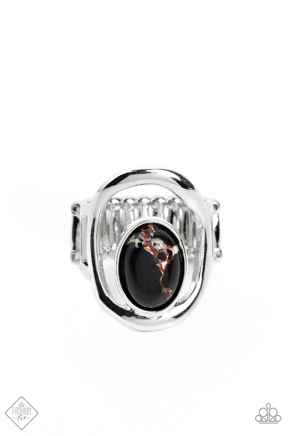 MARBLE MASTERPIECE RING-BLACK - SIMPLY SANTA FE - 1601