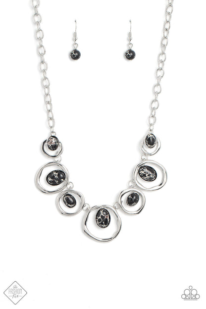 MARBLE MEDLEY NECKLACE-BLACK - SIMPLY SANTA FE - 1601
