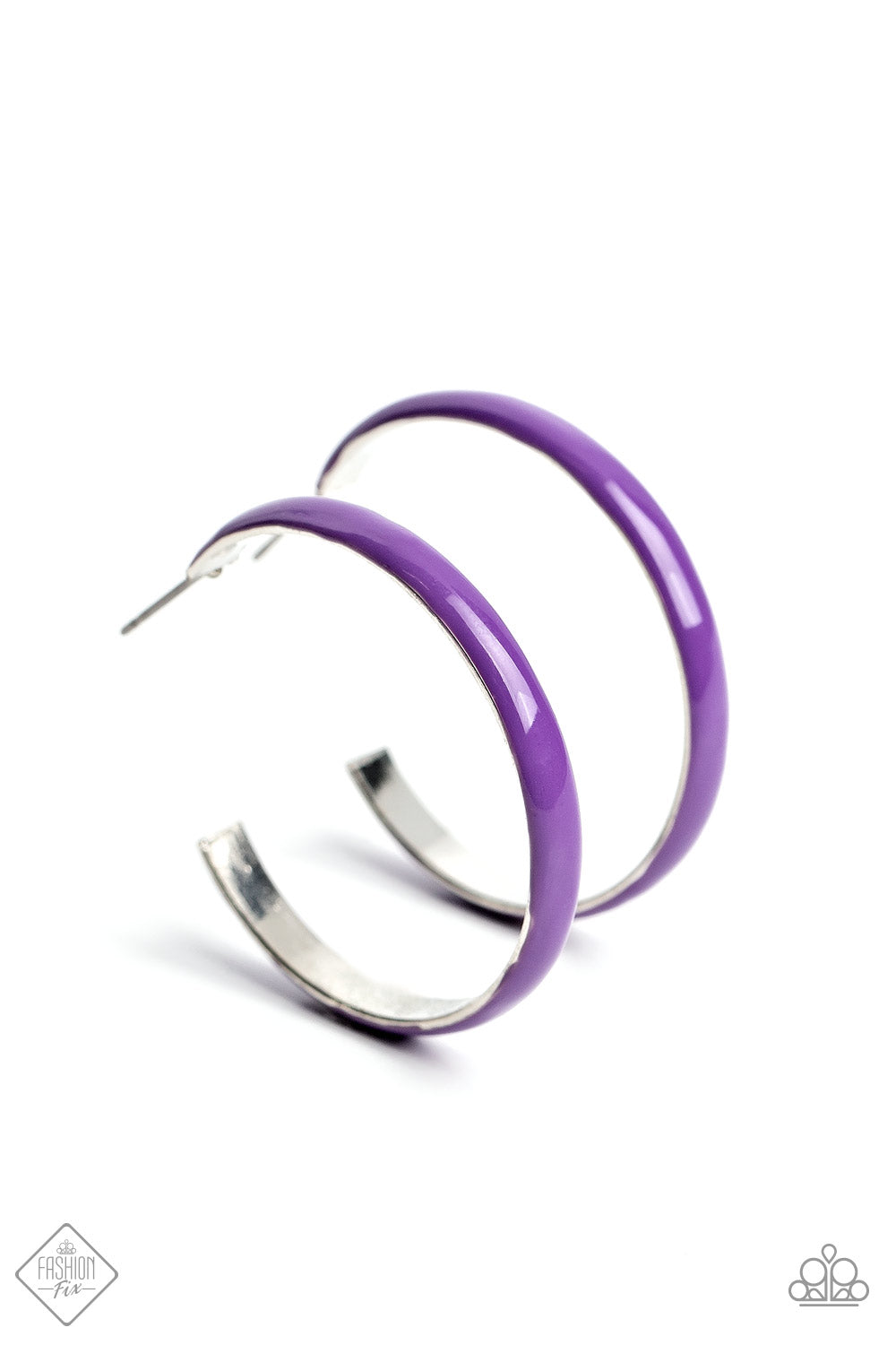 GROOVY GLISSANDO HOOP EARRING-PURPLE - SUNSET SIGHTINGS - 1602