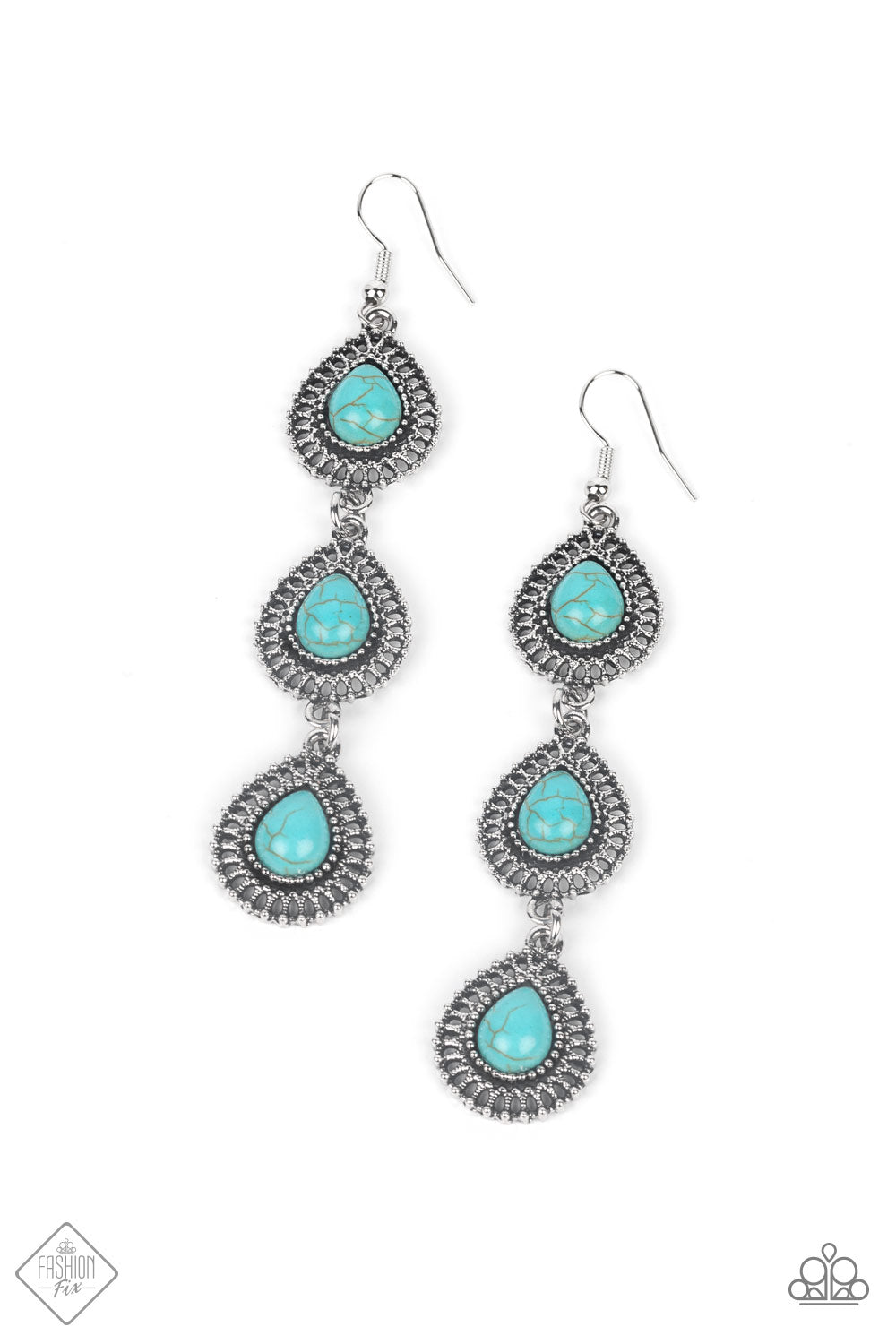 DESERTSCAPE DWELLER - BLUE EARRINGS - SSF - 1562