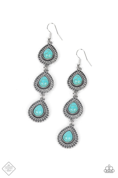 DESERTSCAPE DWELLER - BLUE EARRINGS - SSF - 1562