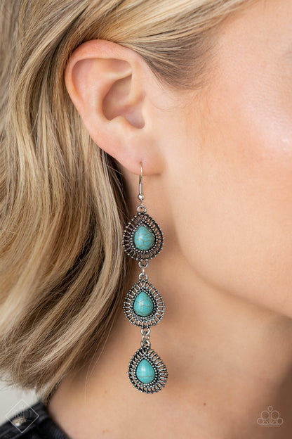 DESERTSCAPE DWELLER - BLUE EARRINGS - SSF - 1562