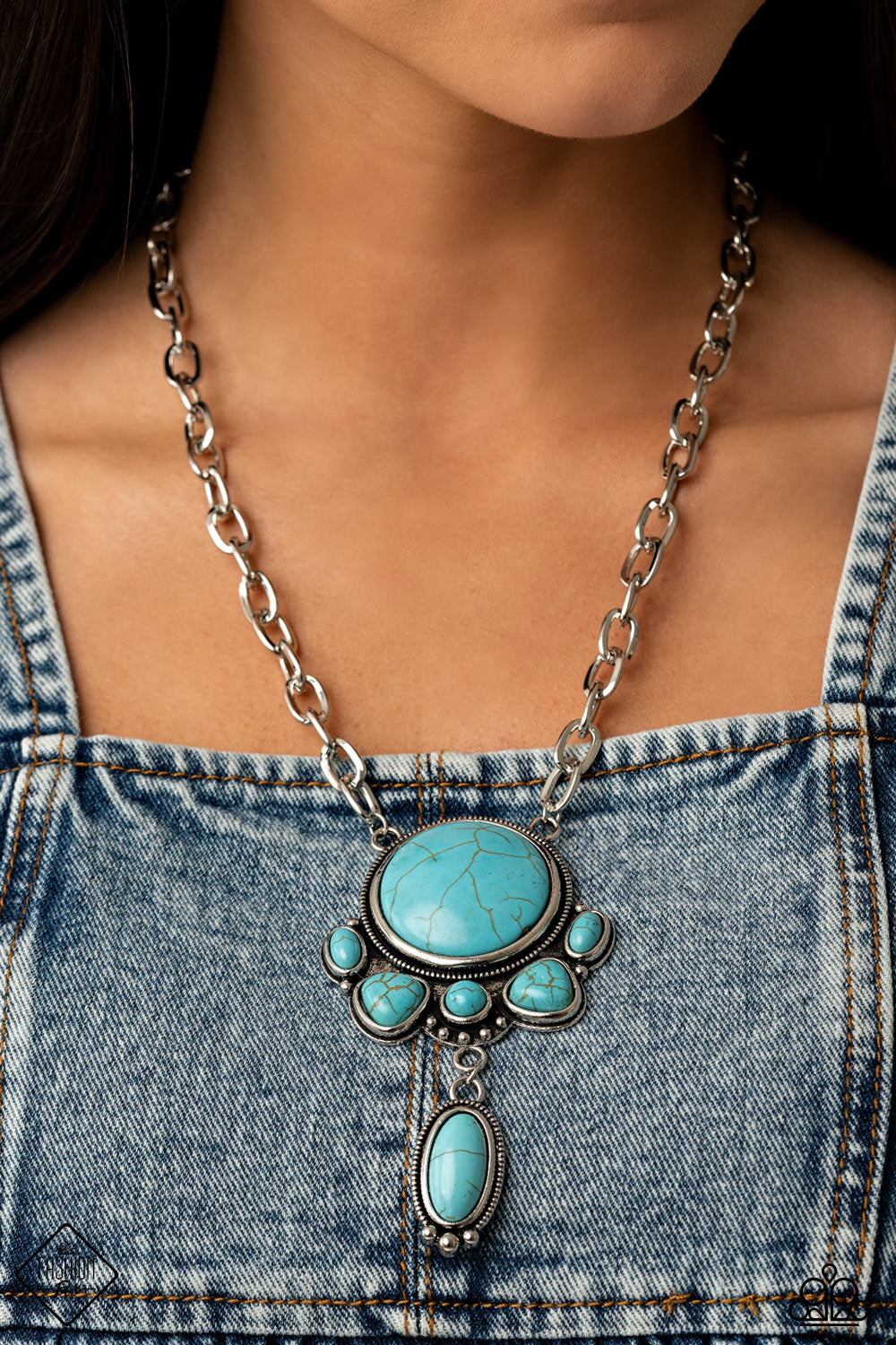 GEOGRAPHICALLY GORGEOUS - BLUE NECKLACE - SIMPLY SANTA FE - 1503