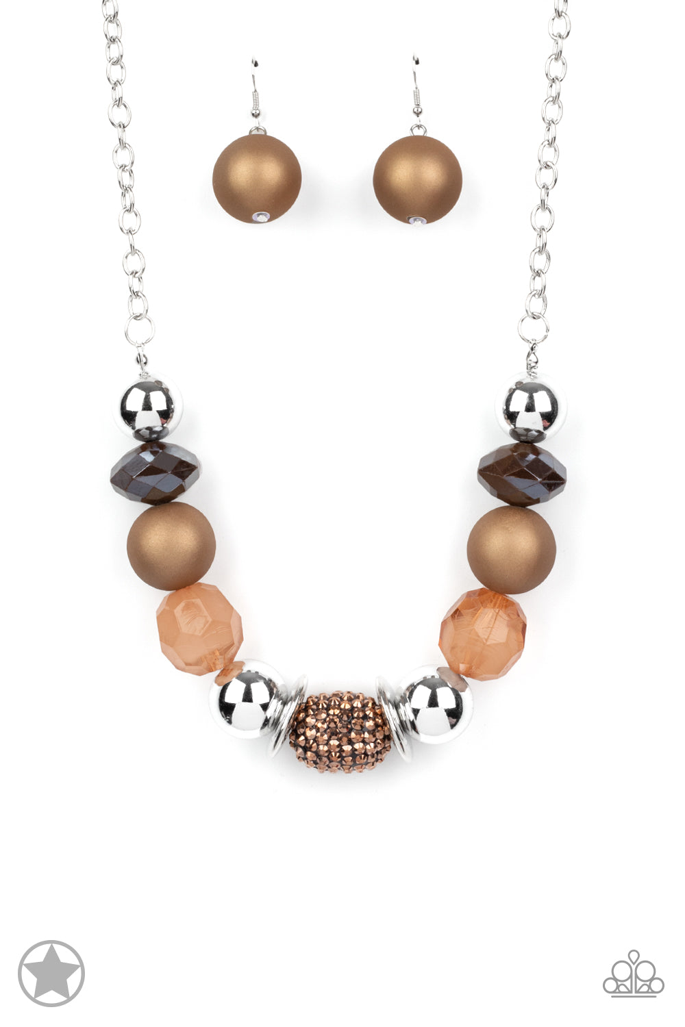 A WARM WELCOME - BROWN NECKLACE - PAPARAZZI - 1753