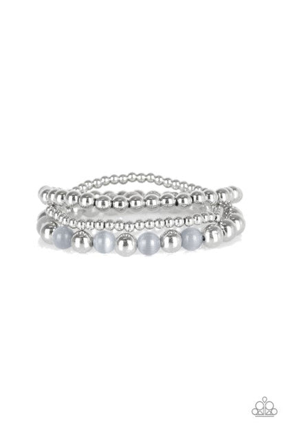 ALWAYS ON THE GLOW SILVER BRACELET - PAPARAZZI - 1101