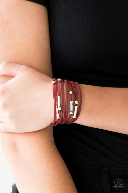 BACK TO BACKPACKER - RED BRACELET - PAPARAZZI - 1103