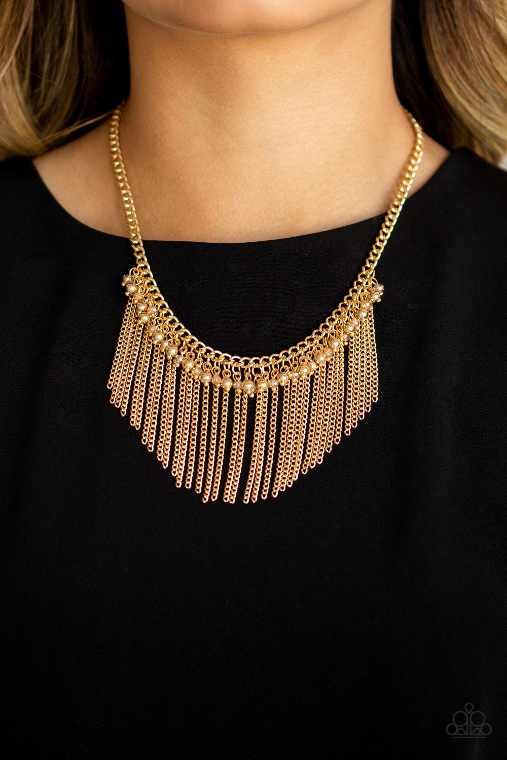 DIVINELY DIVA - GOLD NECKLACE - PAPARAZZI - 1770