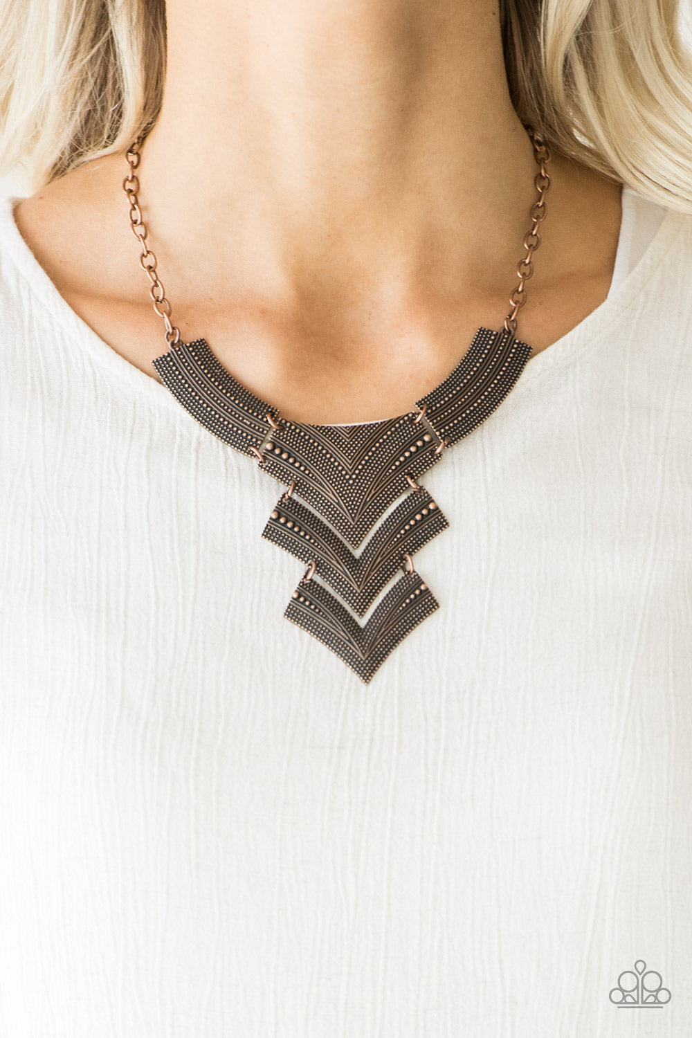 FIERCELY PHARAOH - COPPER NECKLACE - PAPARAZZI - 1778