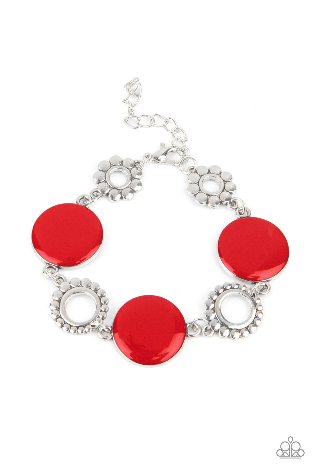 GARDEN REGALIA - RED BRACELET - PAPARAZZI - 1109