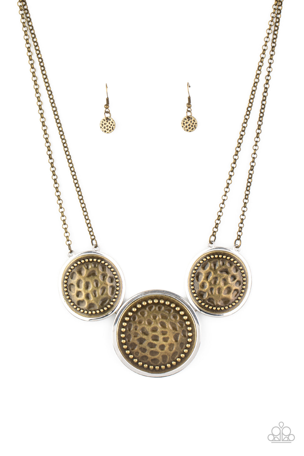 GLADIATOR GLAM - BRASS NECKLACE - PAPARAZZI - 1780