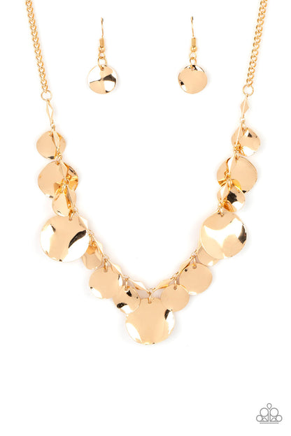 GLISTEN CLOSELY - GOLD NECKLACE - PAPARAZZI - 1781