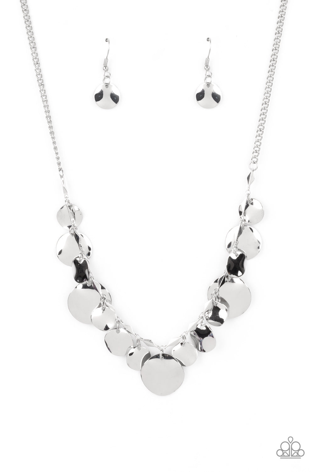 GLISTEN CLOSELY - SILVER NECKLACE - PAPARAZZI - 1782