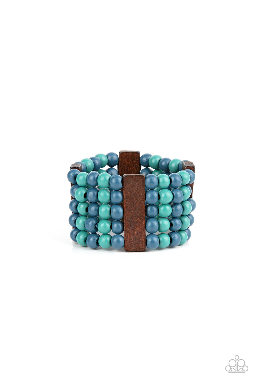 ISLAND SOUL - BLUE & TURQUOISE BRACELET - PAPARAZZI - 1115