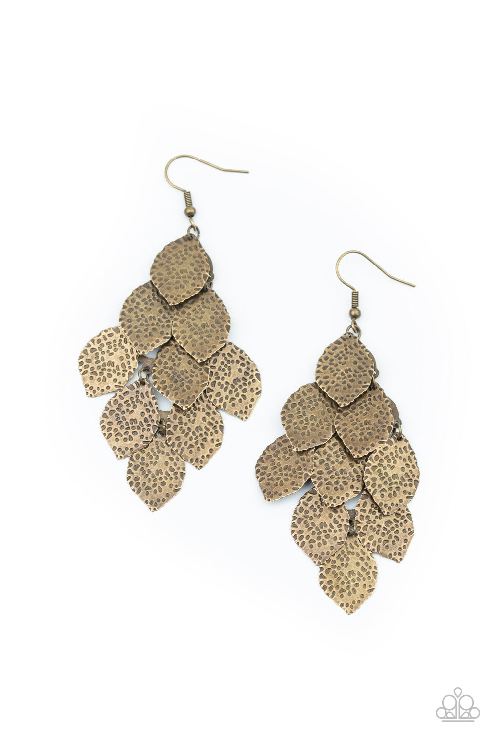 LOUD & LEAFY - BRASS EARRINGS - PAPARAZZI