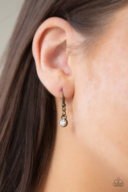 LOVE OPENS ALL DOORS - BRASS NECKLACE - PAPARAZZI - 1792