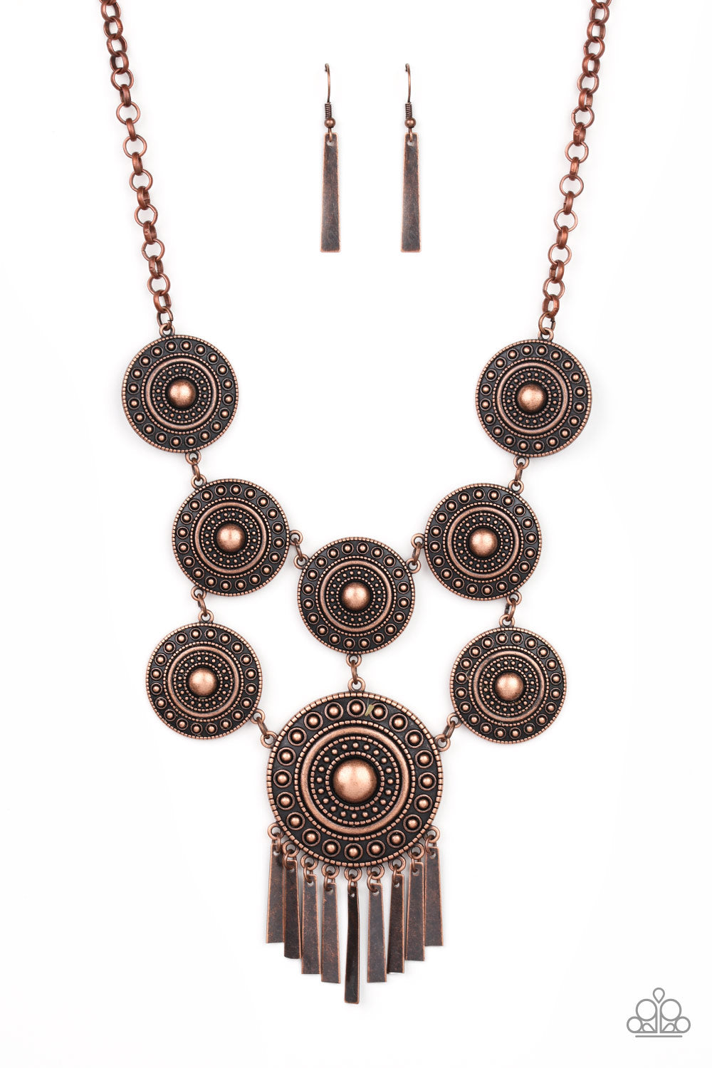 MODERN MEDALIST - COPPER NECKLACE - PAPARAZZI - 1793