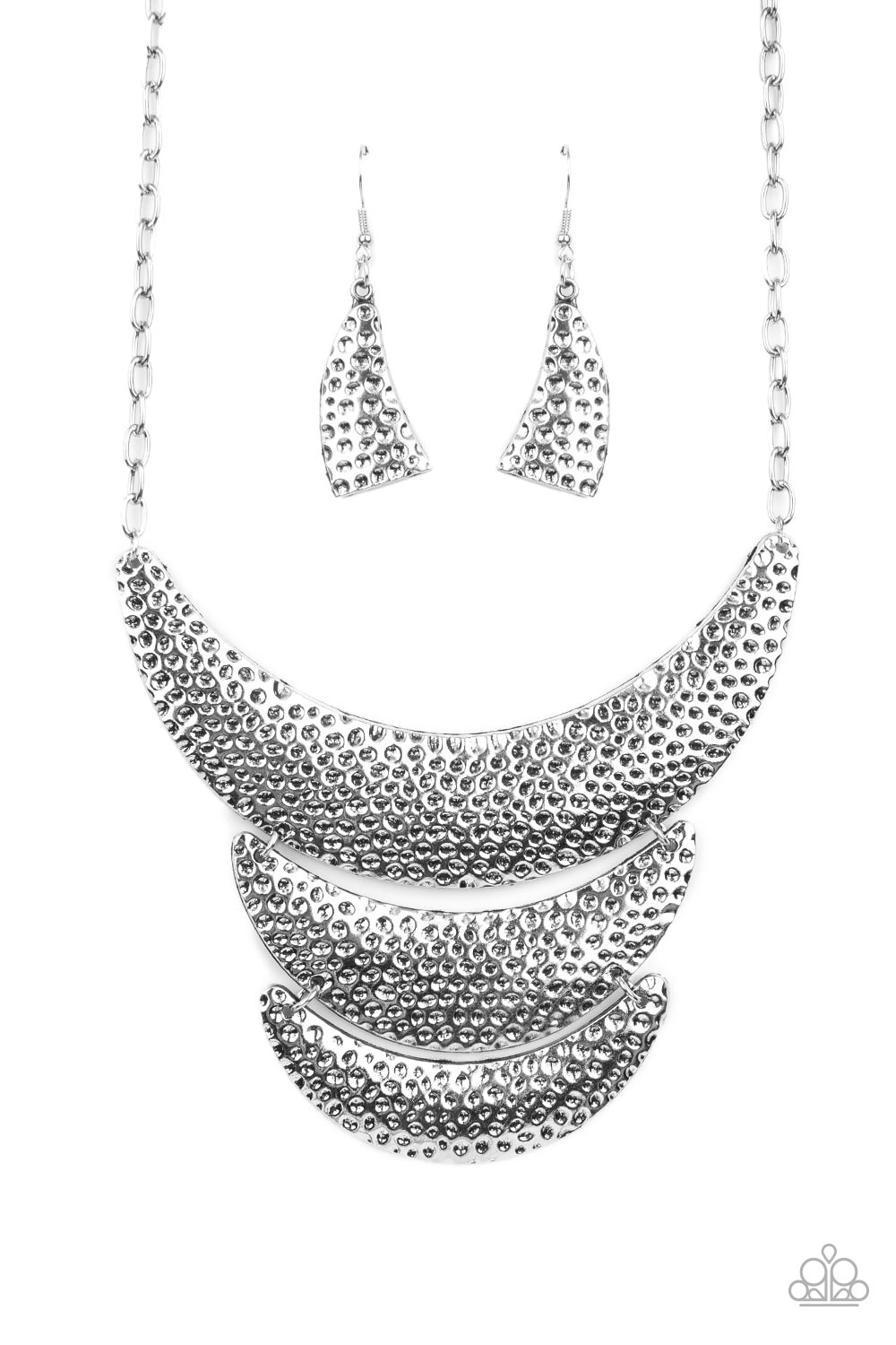 MOONWALK MAGIC - SILVER NECKLACE - PAPARAZZI - 1796