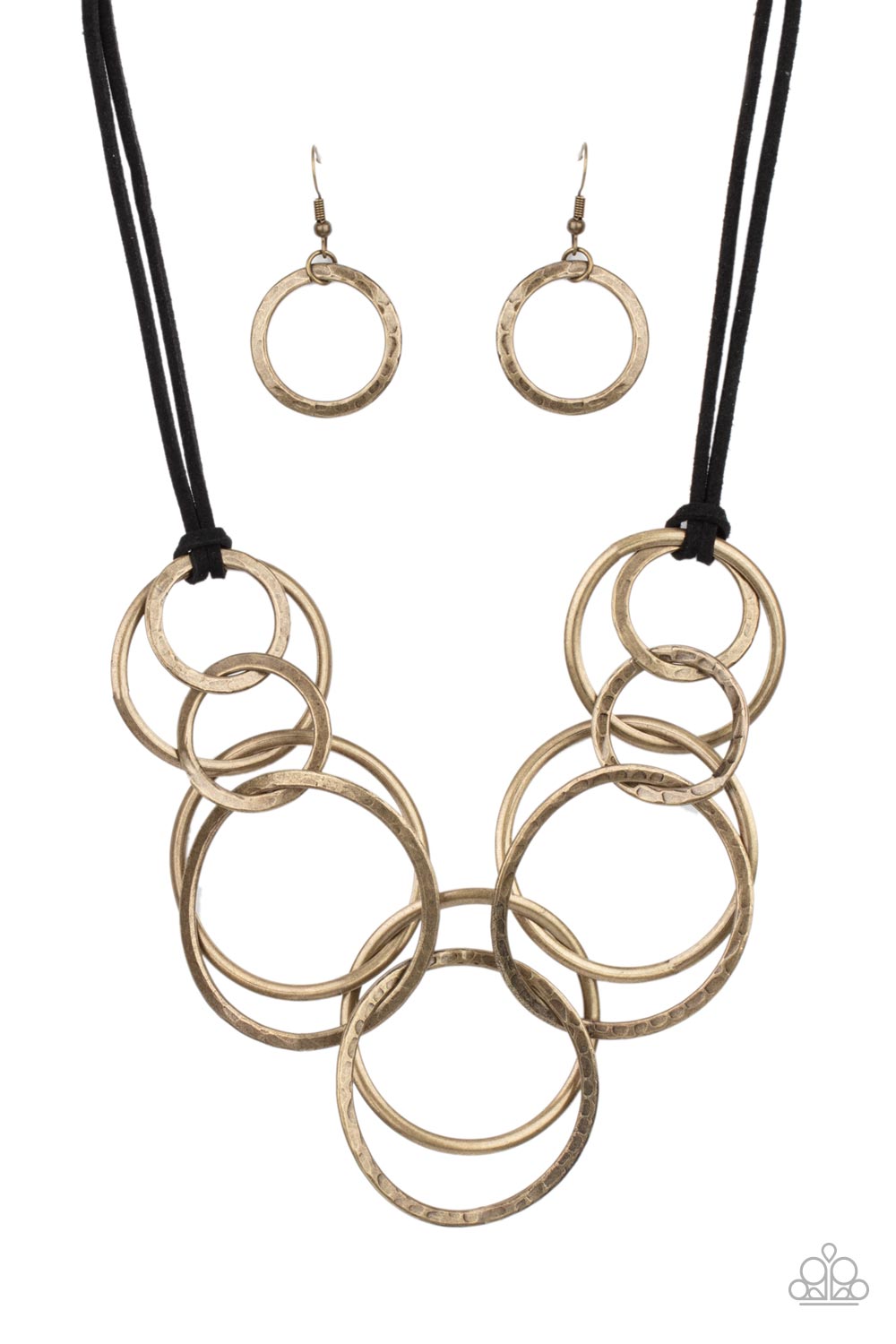 SPIRALING OUT OF COUTURE - BRASS NECKLACE - PAPARAZZI