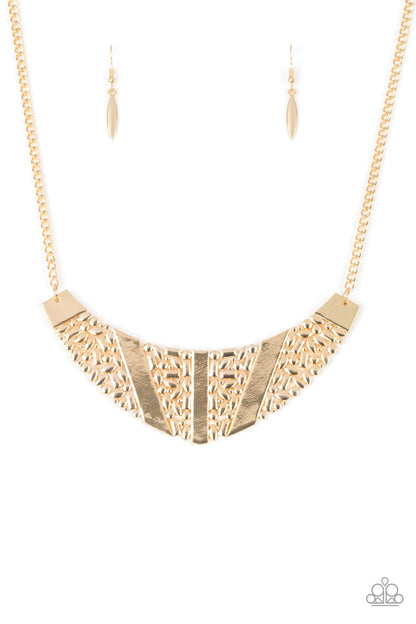 TERRA TRAILBREAKER - GOLD NECKLACE - PAPARAZZI