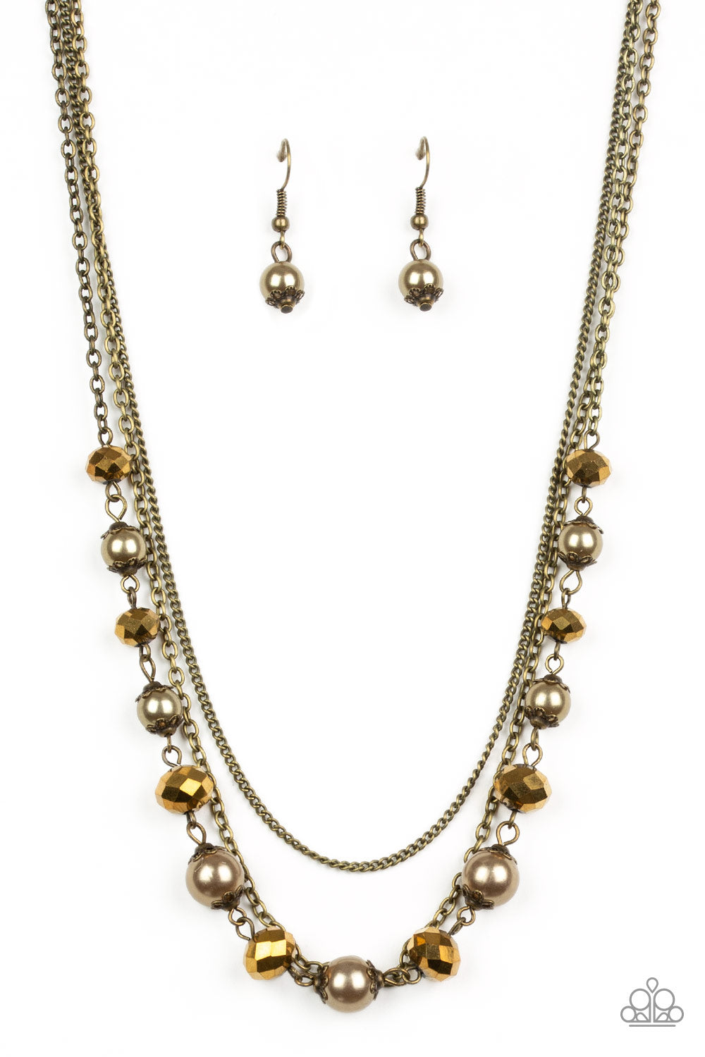 TOUR DE DEMURE - BRASS NECKLACE - PAPARAZZI