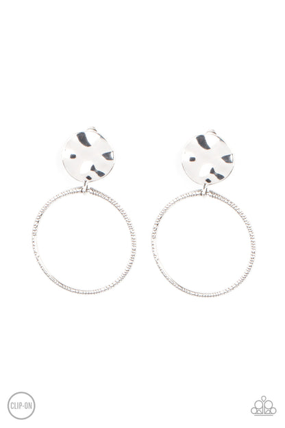 UNDENIABLY URBAN - SILVER EARRINGS - PAPARAZZI