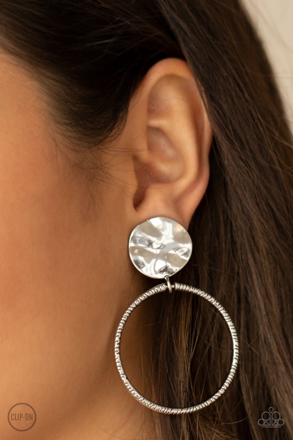 UNDENIABLY URBAN - SILVER EARRINGS - PAPARAZZI