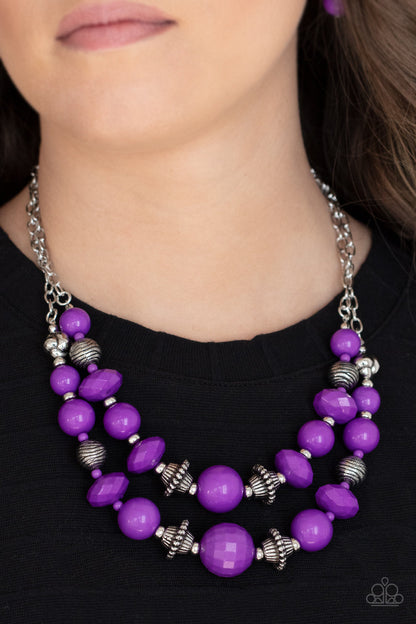 UPSCALE CHIC - PURPLE NECKLACE - PAPARAZZI - 1814