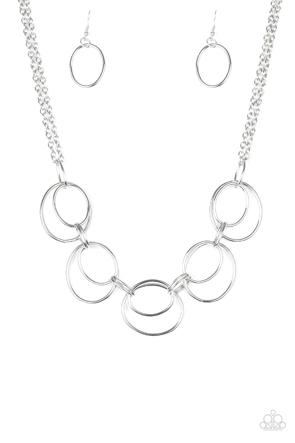 URBAN ORBIT - SILVER NECKLACE - PAPARAZZI